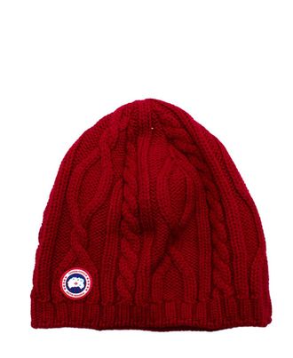 Canada Goose Red Wool Beanie