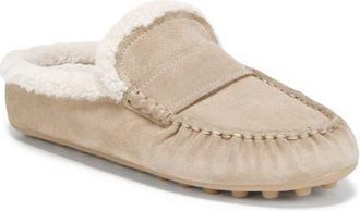 Vince Berkley Genuine Shearling Driving Loafer in Dark Clay at Nordstrom, Size 9.5