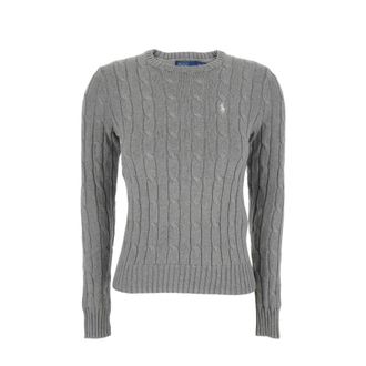 Polo Ralph Lauren Truien & Vesten, Dames, Grijs, L, Katoen, Trui met ronde hals