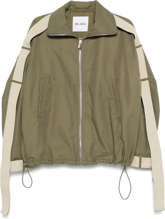 The Attico String-Detail Bomber Jacket - Womens - Cotton/Polyamide