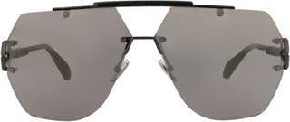 Philipp Plein 66mm Aviator Sunglasses in Black Black Smoke at Nordstrom Rack