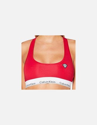 Calvin Klein Womens Modern Cotton Bralette, Empower - Red - Size: 10/8