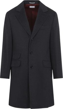 Brunello Cucinelli Lichte wollen overjas - Heren - Mantel - Grijs - M - Wol - Jassen