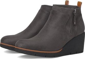 Dr. Scholls Bianca Zip Short Boots Womens Boots Grey : 7.5 M, Faux Leather