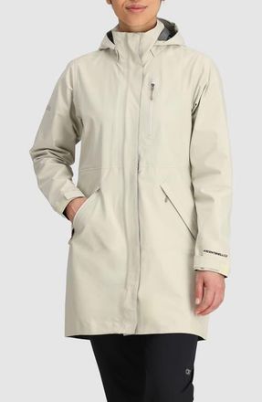 Outdoor Research Aspire 3L Waterproof & Windproof Jacket in Oyster at Nordstrom, Size X-Small