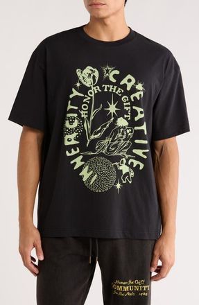 Honor The Gift Inner City Creative Cotton Graphic T-Shirt in Black at Nordstrom, Size Small