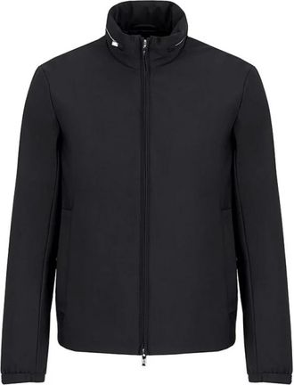 Emporio Armani Nylon Blouson met volledige ritssluiting en opvouwbare capuchon - Heren - Zomerjassen - Zwart - 2XL - Nylon - Jassen