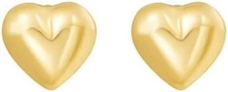 Tresorra 14K Yellow Gold Mini Puffed Heart Stud Earrings