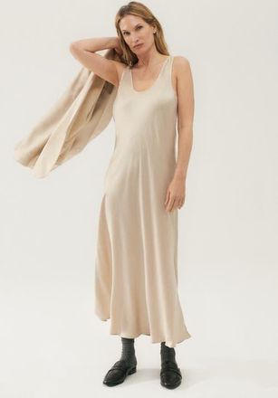 Silk Laundry SCOOP NECK DRESS HAZELNUT at Nordstrom, Size X-Small Au