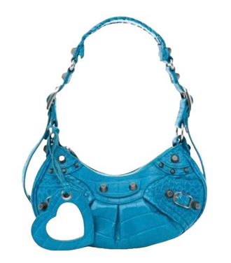 Balenciaga Blue Le Cagole Mock Croc XS bag