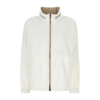 Brunello Cucinelli Brunello Cucinelli, Rain Jackets, female, White, Size: L Polyester Blend Raincoat