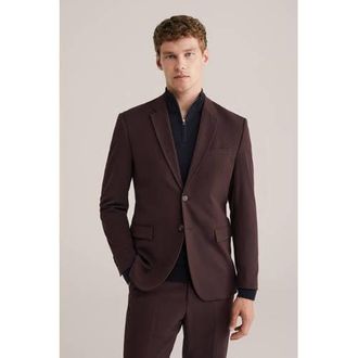 WE Fashion Tall fit colbert donkerbruin