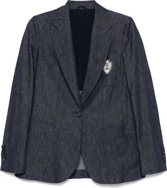 Brunello Cucinelli Denim Blazer voor stijlvolle outfits - Dames - Blazers - Zwart - S - Denim - Jassen