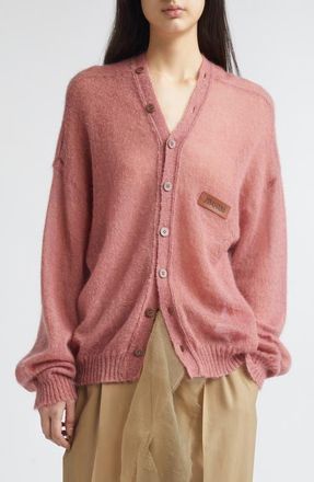 Magliano M&eacute;lange Mohair & Wool Cardigan in Pink at Nordstrom, Size Xx-Small