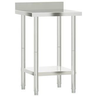 vidaXL Vidaxl - Mesa Trabajo Cocina Y Salpicadero Acero Inoxidable 55x55x93 Cm