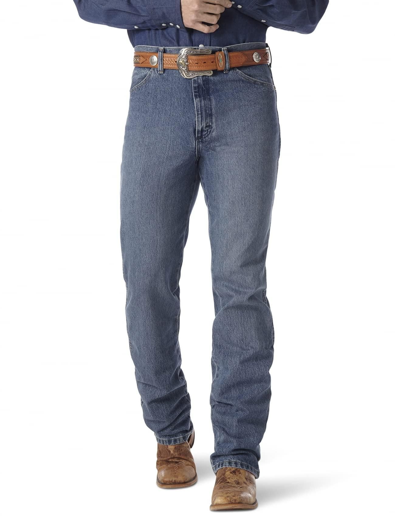 Wrangler Herren-Jeans Cowboy-Schnitt Schlanke Passform – Aus 100% Baumwolle, 5-Taschen, Strapazierfähig