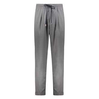 Fedeli Cropped Trousers, male, Gray, Size: 3XL Cropped Trousers