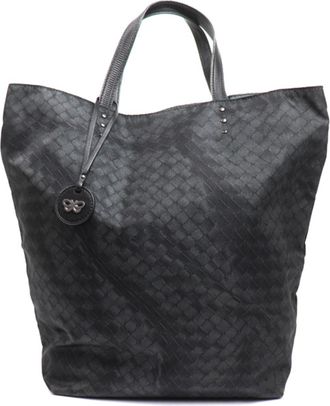 Bottega Veneta Black Nylon Tote Bag (Pre-Owned)