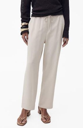 Mango Elastic Waist Flowy Pants in Beige at Nordstrom Rack, Size Xx-Small
