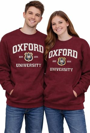 Oxford University OU201 Unisex Licensed Sweatshirt Maroon