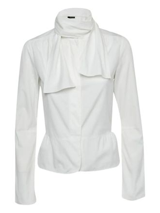 Joseph neck-tie shirt - women - Cotton - M - White