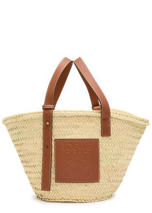 Loewe Anagram Medium Raffia Basket bag - Natural - One Size