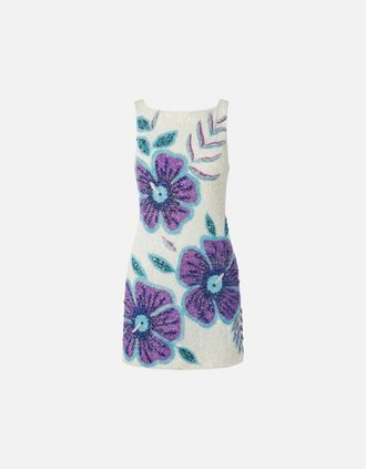 Oceanus Womens Royal Hibiscus Dress White - Size: 18/16