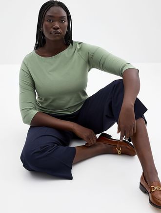 Contemporaine Womens 3/4 sleeves SUPIMA cotton T-shirt