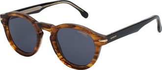 Carrera Unisex Round Acetate Sunglasses 306S for Men and Women - Brown - One Size