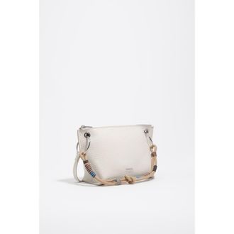 Bimba & Lola Medium Leather Trapezium Bag SS26 in Off White at Nordstrom