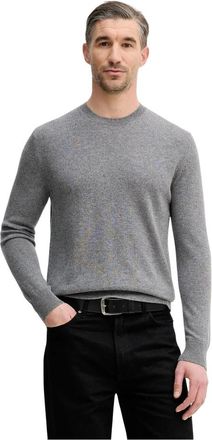 Benetton Trui met ronde hals - Heren - Cashmere truien - Grijs - L - Kasjmier - Truien & Vesten