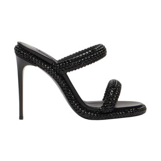 Casadei Heeled Mules, female, Black, Size: 10 1/2 US Sirio Mule