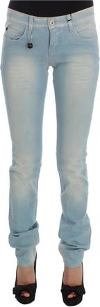 Costume National Blauwe Super Slim Fit Jeans - Dames - Slim Fit Jeans - Blauw - W26 - Katoen - Jeans