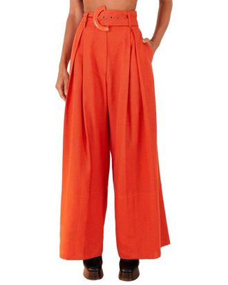 Farm Rio Farm Rio Tailored Orange Colored Pants
