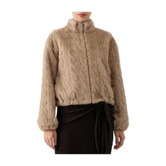 Ermanno Scervino Giubbotto Eco - Dames - Jassen - Bruin - S - Polyester - Jassen