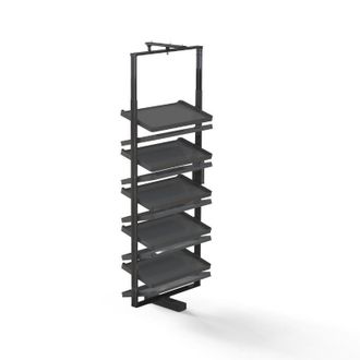 Emuca Emuca Zapatero Giratorio Para Interior De Armario Quartz, H1640mm, M&oacute;dulo 800mm, Acero, Aluminio, Madera, Titanio