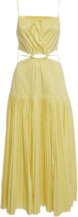 SIMKHAI Geplooide jurk - Geel