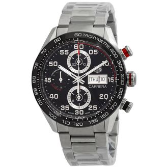 Tag Heuer Pre-Owned Tag Heuer Carrera Chronograph Automatic Black Dial Mens Watch Cbn2a1aa.Ba0643