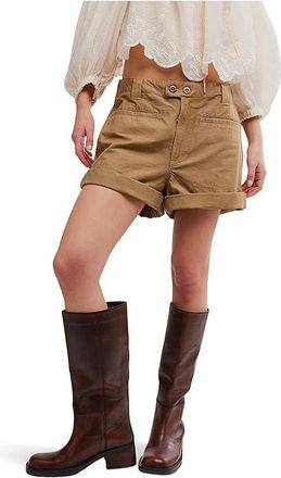 Free People Sakura Shorts Womens Shorts Tannin : 12 3, Chino/Cotton