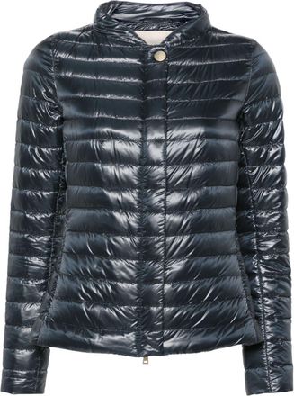 Herno Elena quilted puffer jacket - women - Polyamide/Feather Down/Polyamide - 40 - Blue