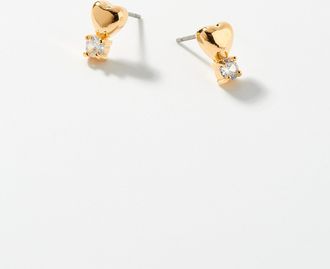 Simons Womens Shimmery heart earrings