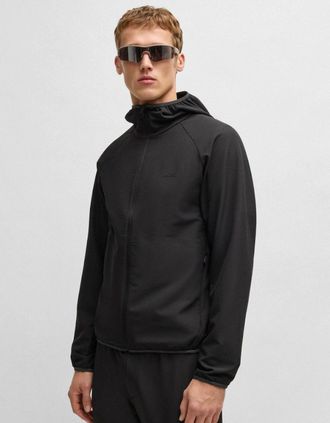 HUGO BOSS Mens BOSS Green Commuter Mens Hooded Jacket - Black - Size: 40/Regular