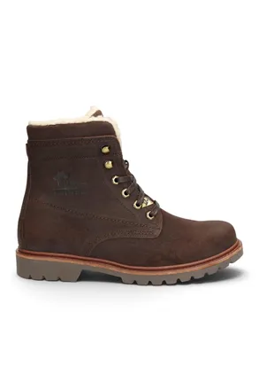 Panama Jack Panama Jack Mens Brown Leather Waterproof Lace-Up Ankle Boots - P03-Aviator C41