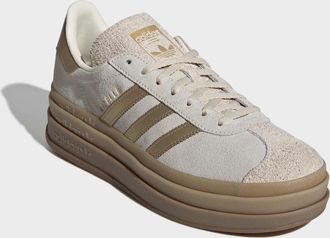 adidas Sneaker ADIDAS ORIGINALS GAZELLE BOLD, Damen, Gr. 38,5, cream wei&szlig;, cream wei&szlig;, braun desert, Leder, Schuhe Sneaker