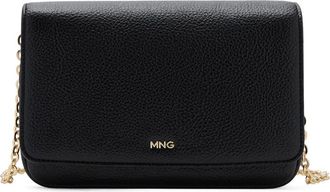 Mango Small Faux Leather Crossbody Bag in Black at Nordstrom