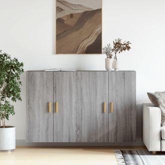 vidaXL Vidaxl - Armarios De Pared 2 Uds Madera De Ingenier&iacute;a Gris Sonoma