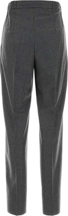 Max Mara Womens Dark Grey Stretch Cashmere Zamia Pant Grigio Medio Exterior: Elastane Pantaloni Trousers