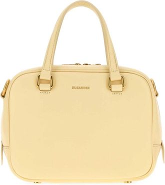 Jil Sander Vision Small Tote - Dames - Handtassen - Geel - ONE Size - Leer - Tassen