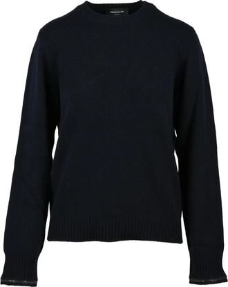 Fabiana Filippi Rhinestone Virgin Wool-Blend Crewneck Sweater