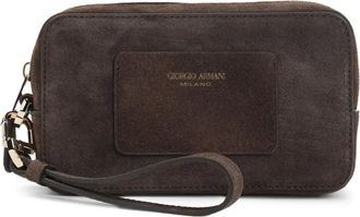 Giorgio Armani Clutch con applicazione - Marrone